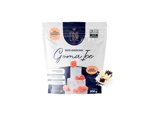 Pasta Americana Goma Ice 800g - Sabor Creme de Vanilla (Baunilha)