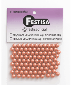 Pérola Decorativa Glow - Rosê 50g