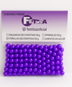 Pérola Decorativa Glow - Violeta 50g