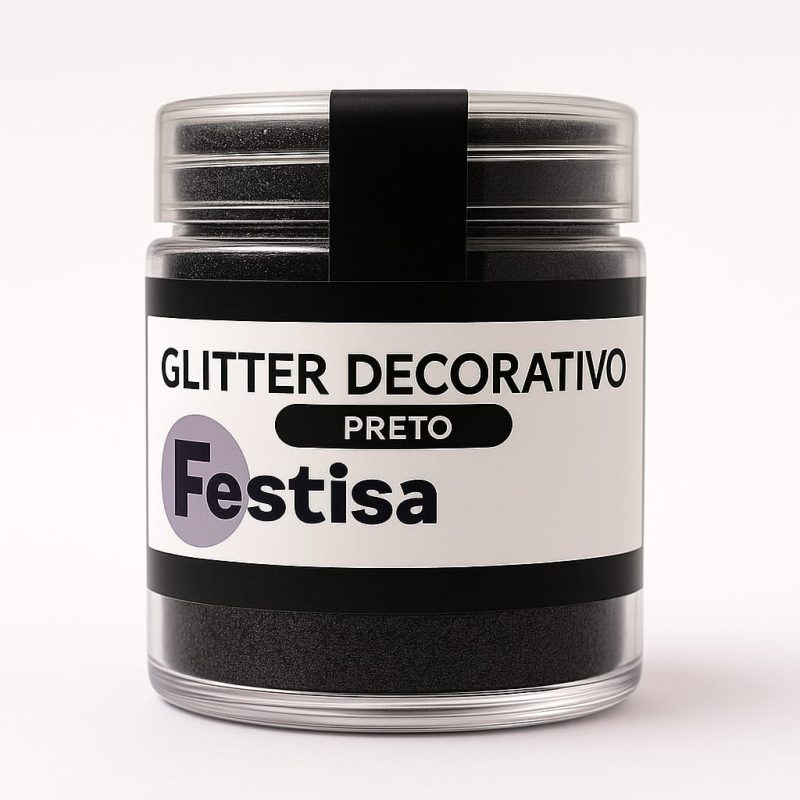 Glitter Decorativo Festisa - Preto 5g