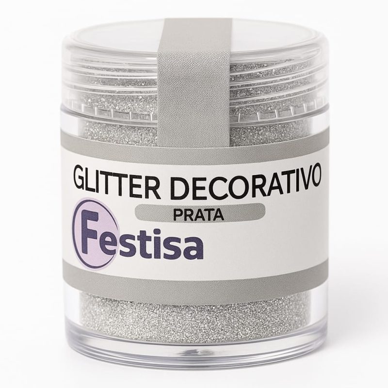 Glitter Decorativo Festisa - Prata 5g
