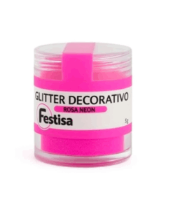 Glitter Decorativo Festisa - Rosa Neon 3g