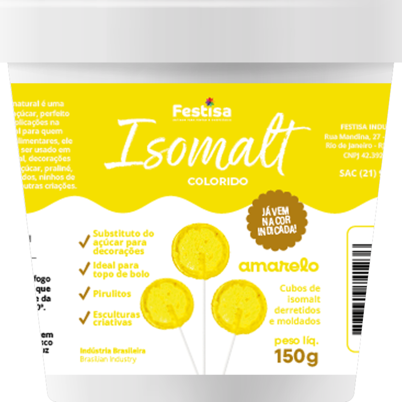Isomalt Amarelo 150gr