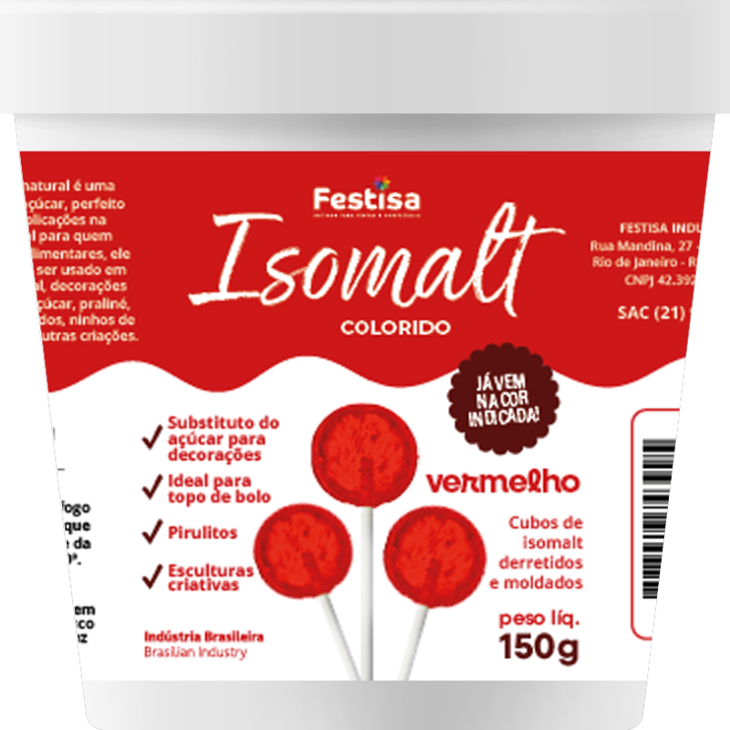 Isomalt Vermelho 150gr