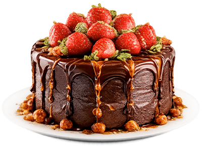Bolo de Chocolate com Morango